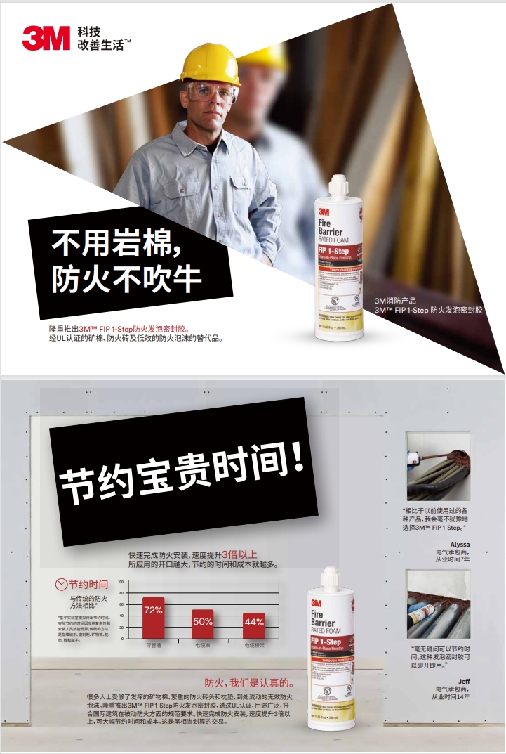 3M? FIP 1-Step防火發泡密封膠 產品手冊